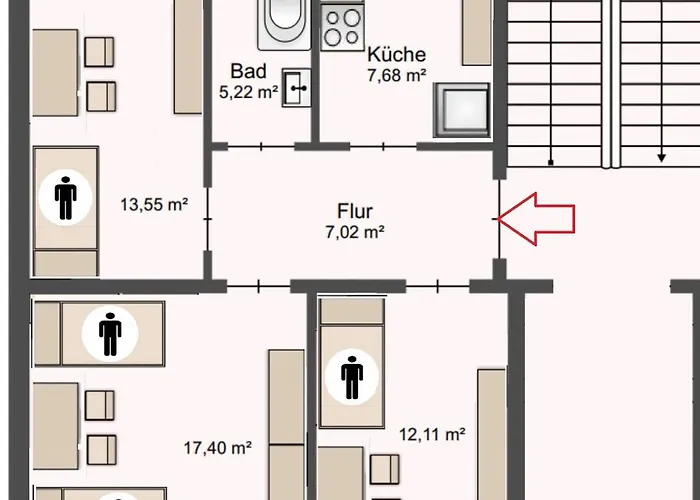 Apartament Monteurwohnung 5